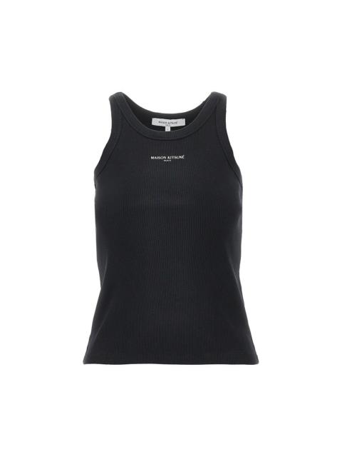 Maison Kitsuné LOGO PRINT RIBBED TANK TOP