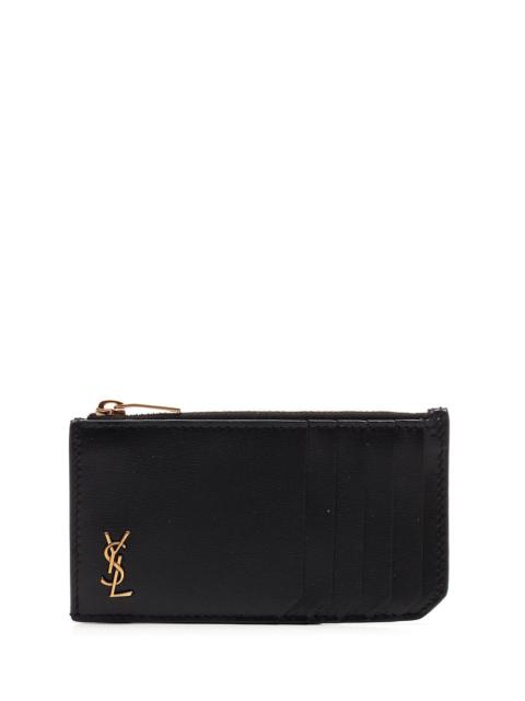 SAINT LAURENT Saint Laurent Men "Fragments Tiny Cassandre" Card Holder