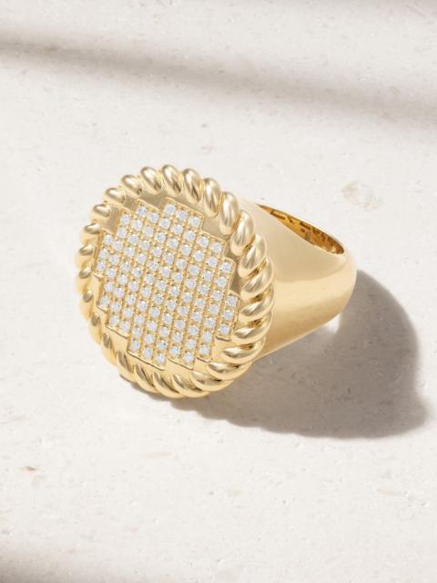 LAUREN RUBINSKI 14-karat Gold Diamond Ring