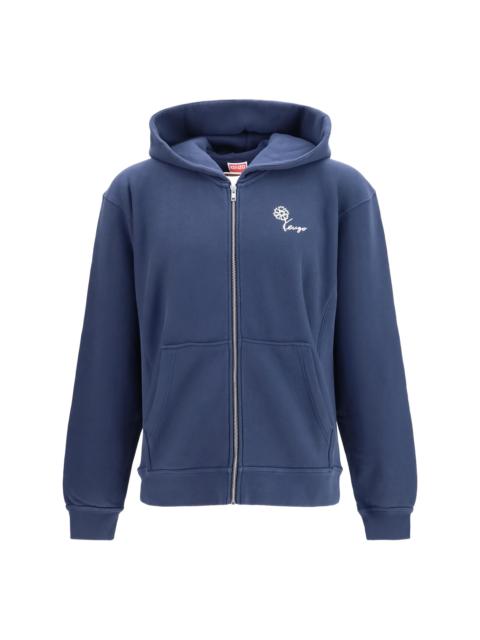 KENZO Kenzo Tulip Zip Hoodie Blue Black Men