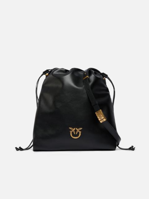 PINKO VERTICAL MEDIUM LEATHER SLOUCHY BAG