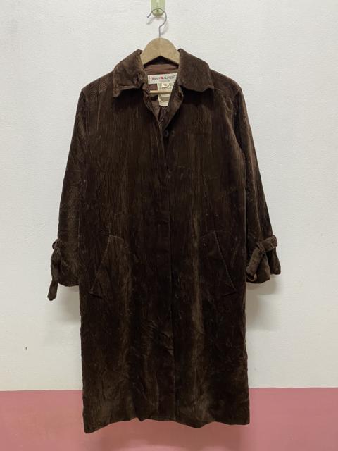 Other Designers Archival Clothing - Vintage Saint Laurent Rive Gauche Brown Velvet Long Jacket