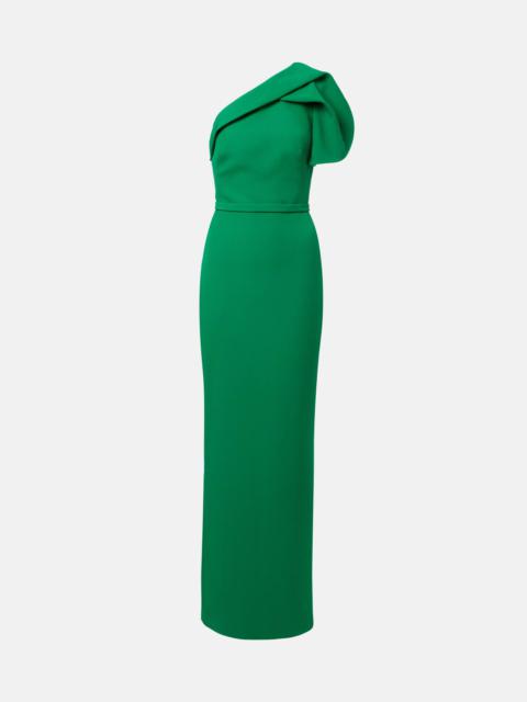 Safiyaa One-shoulder crêpe gown