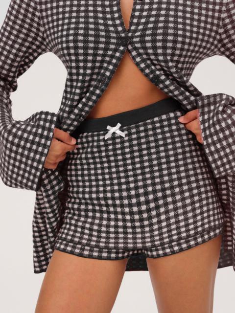 For Love & Lemons Gingham Knit Skort