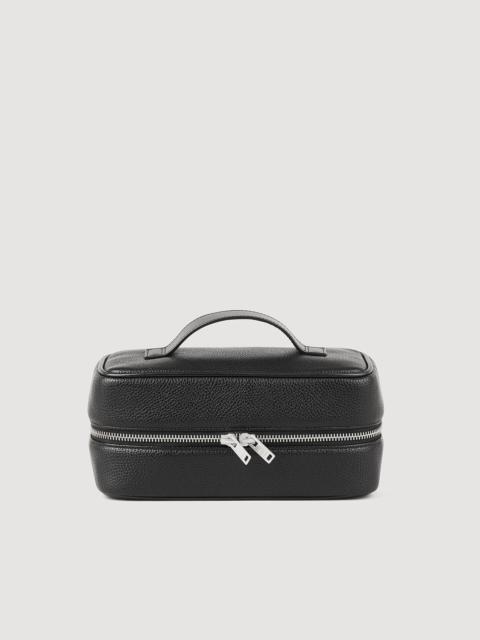 Sandro TOILETRY BAG IN GRAINED FABRIC