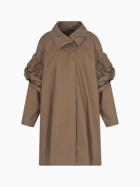 EMPORIO ARMANI PIMA GABARDINE TRENCH COAT WITH TORCHON