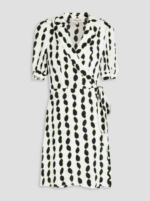 DIANE VON FURSTENBERG Gemita printed crepe mini wrap dress