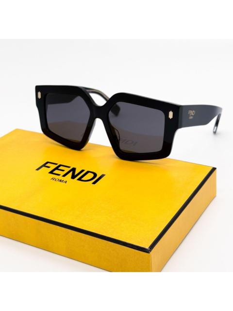 FENDI NEW FE40162F 01A GEOMETRIC WOMEN SUNGLASSES FENDI