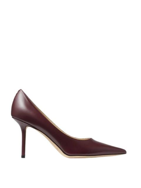 JIMMY CHOO Jimmy Choo Womens Love 85 Burgundy Pump Heels, Brand Size 34.5 ( US Size 4.5 )