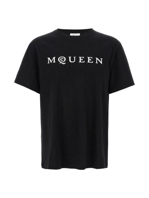 Alexander McQueen Flocked 'McQueen' T-shirt