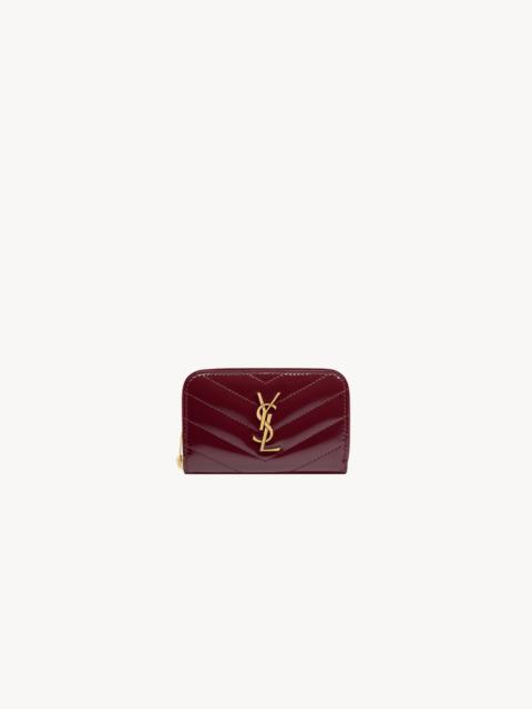 SAINT LAURENT CASSANDRE MATELASSÉ WALLET IN PATENT LEATHER