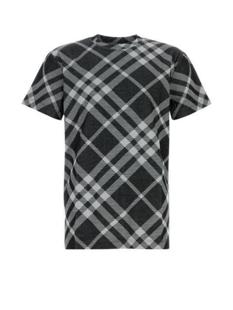 Burberry Men Printed Stretch Cotton Blend T-Shirt