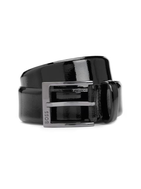 BOSS BOSS Elloy Patent Leather Belt in Black at Nordstrom