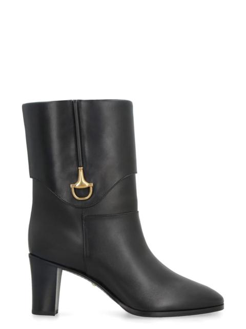 GUCCI LEATHER ANKLE BOOTS