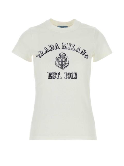 Prada Prada Women White Cotton T-Shirt