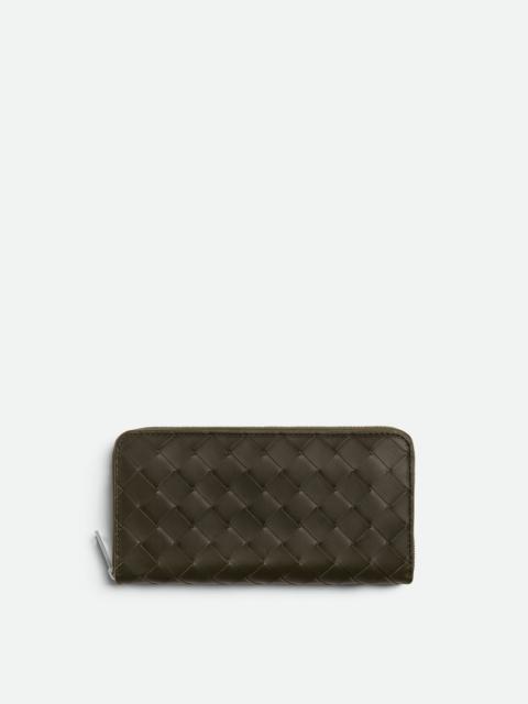 Bottega Veneta Intrecciato Zip Around Wallet