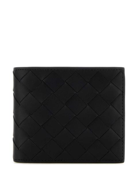 Bottega Veneta Bottega Veneta Men Black Leather Intrecciato Wallet