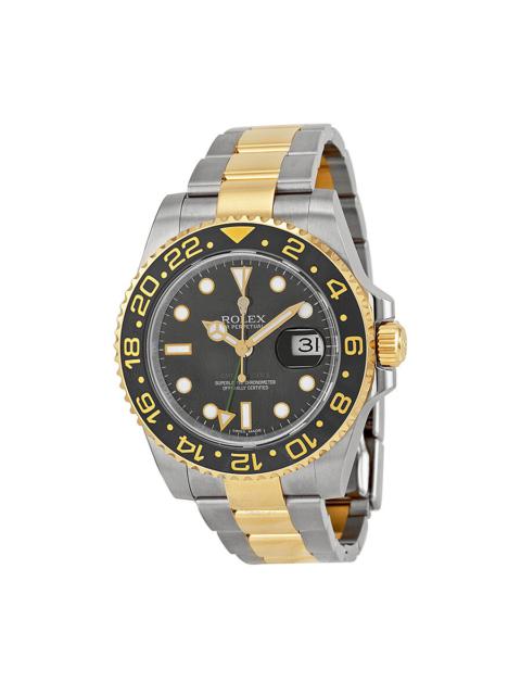 Pre-owned Rolex Gmt-Master Ii GMT Black Dial Men's Watch 116713LN