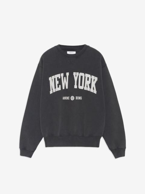 ANINE BING Ramona Sweatshirt University New York - Washed Black