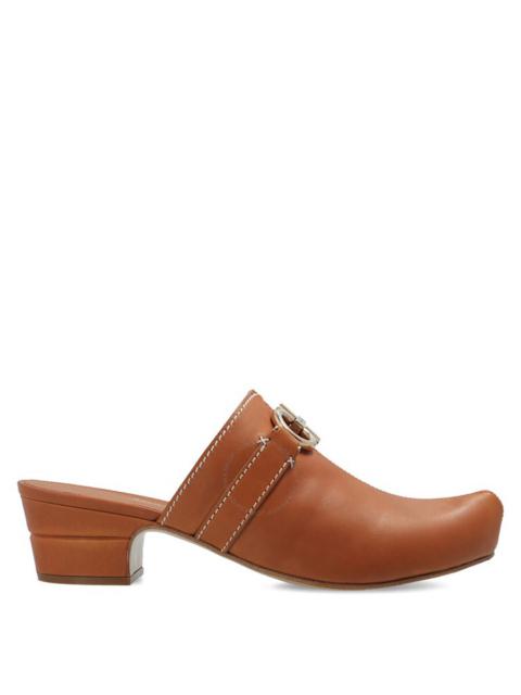 FERRAGAMO Salvatore Ferragamo Ladies Gancini Leather Mules
