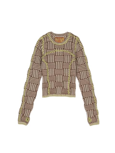 BRAIN DEAD Mariel Sport Knit Long Sleeve - Grey