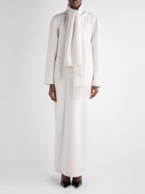 BALENCIAGA Balenciaga Scarf Cashmere Maxi Coat in 9020 Cream at Nordstrom