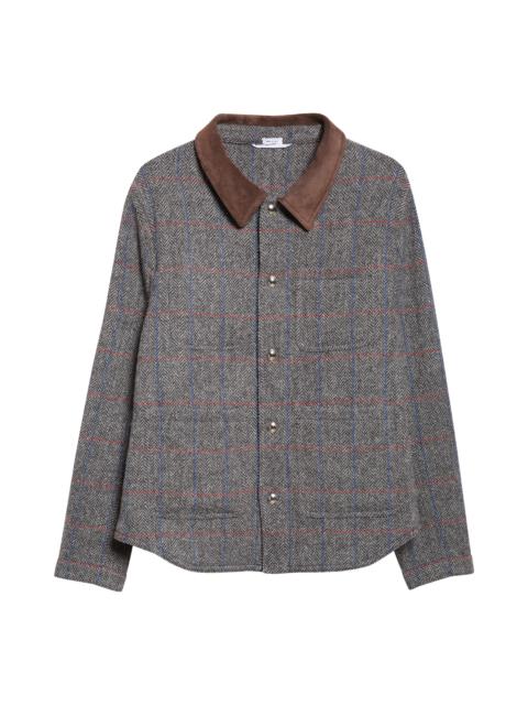 Thom Browne Thom Browne Hunting Tweed Utility Jacket in Dark Grey at Nordstrom