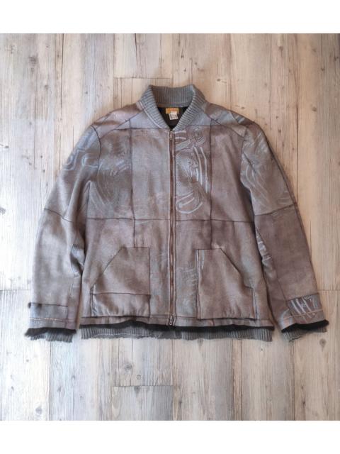 Other Designers The People Of The Labyrinths - Handprinted fur bomber.Like Uma Wang or Ziggy Chen