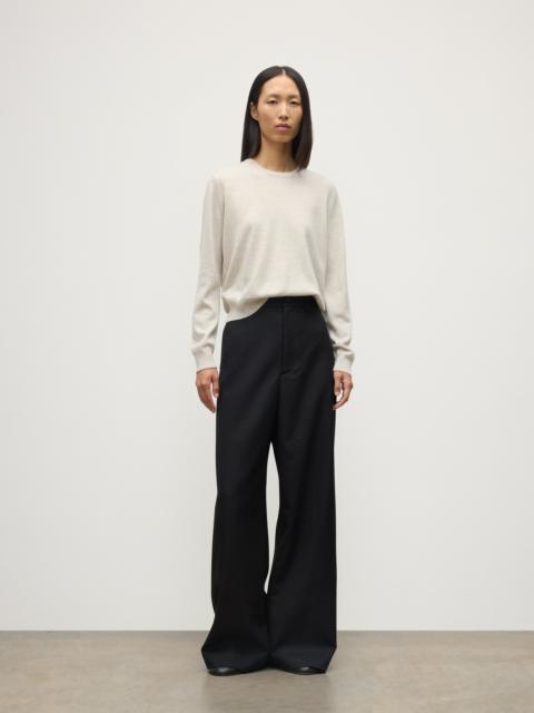 Johnstons of Elgin Lunan Natural Classic Cashmere Crew Jumper