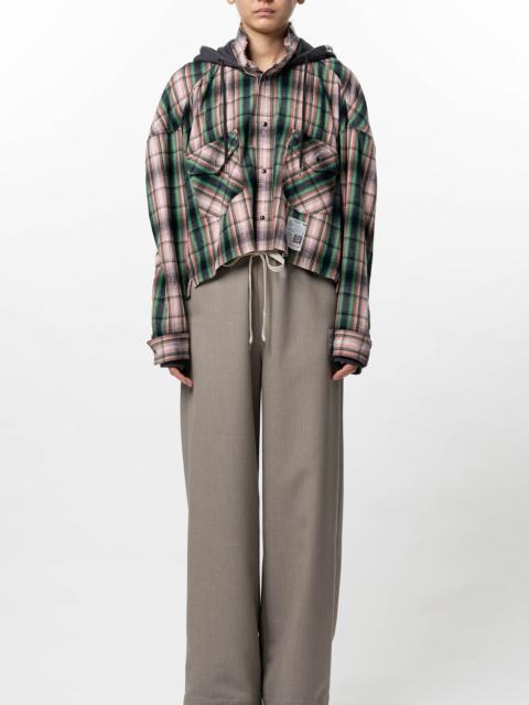 Maison MIHARAYASUHIRO Hoodie Combine Checkered Shirt