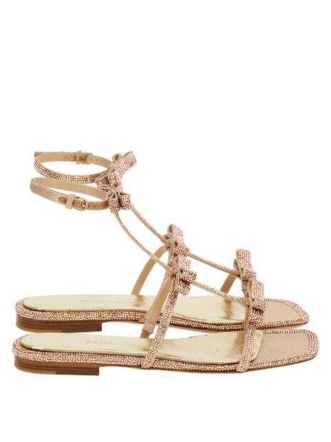 FERRAGAMO Ferragamo Bow Crystal Embellished Sandals, Size 7 C