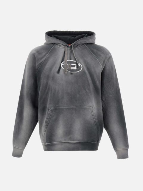 Diesel S Roxt Black Cotton Sweatshirt With Hood