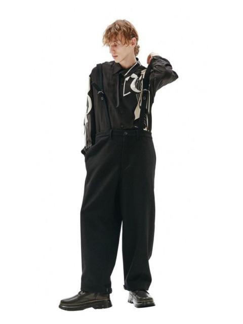 Yohji Yamamoto 21aw COMPRESSED MELTON SUSPENDER PANTS