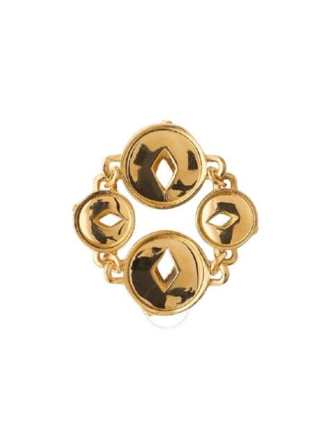 Burberry Burberry Hollow Medallion Gold Plated Ring