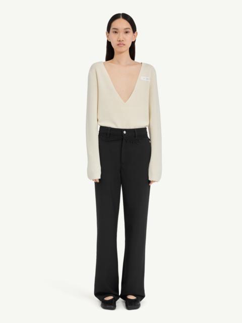 MM6 Maison Margiela Tailored trousers with denim waistband