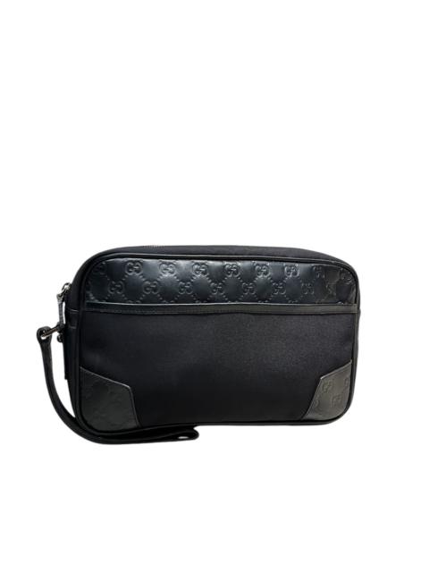 💸offer now💸 gucci guccissima clutch nylon cauro preto