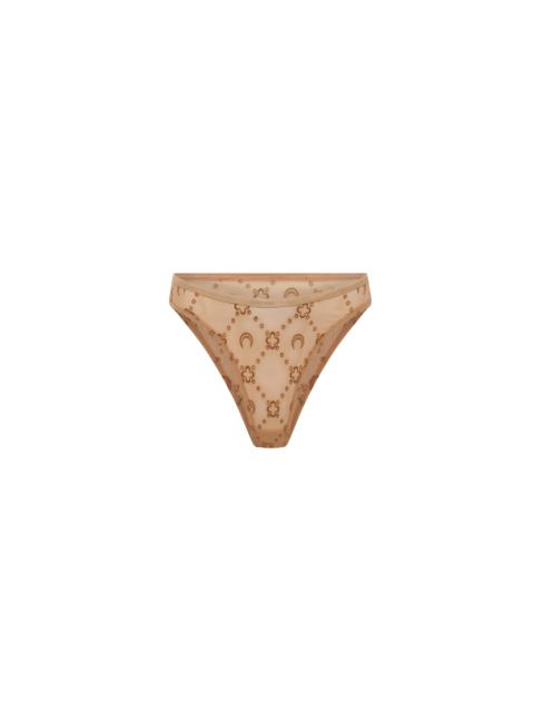 Marine Serre Recycled Mesh Flock High-Cut Panties