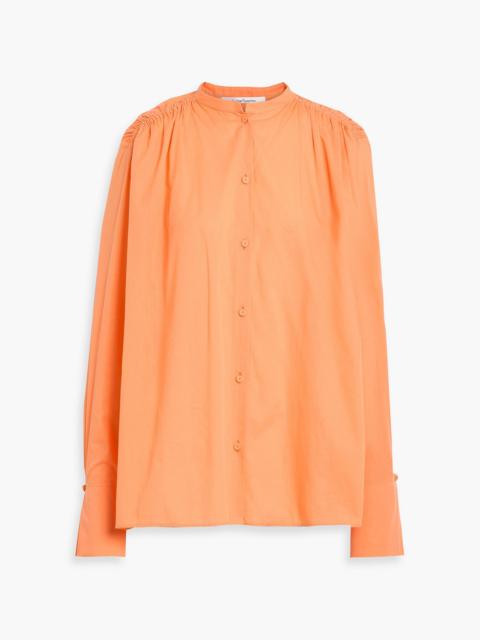 Another Tomorrow Gathered cotton-voile blouse