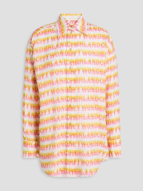 Zimmermann Printed ramie shirt