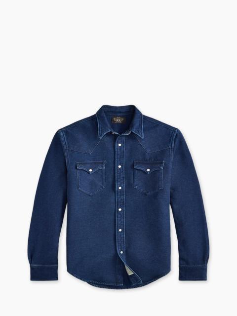RRL by Ralph Lauren RRL SLIM FIT CHAMOIS WESTERN SHIRT INDIGO
