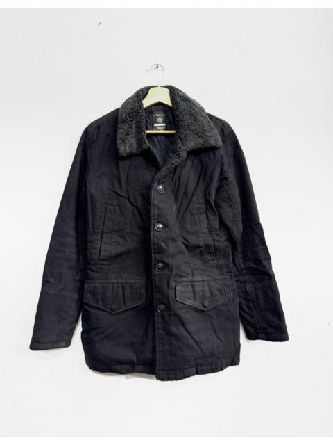 Other Designers VTG L7 Real Hip Black Chore Sherpa Collar Parka Jacket