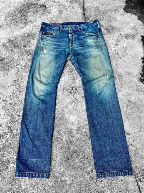 Marithe + Francois Girbaud - Vintage MFG Distressed Low Rise Flared Jeans