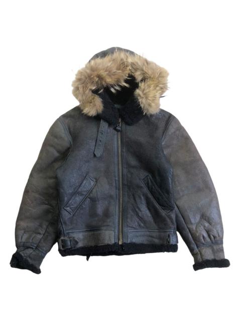 Other Designers Vintage Sheepskin Avirex Type B-3 Leather Sherpa Jacket