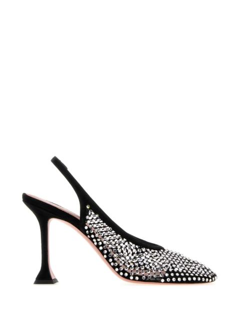 Amina Muaddi Amina Muaddi Women Embellished Mesh Dolly Pumps