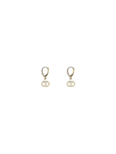 Valentino Valentino Garavani Ovalette Earrings In Metal And Swarovski® Crystals