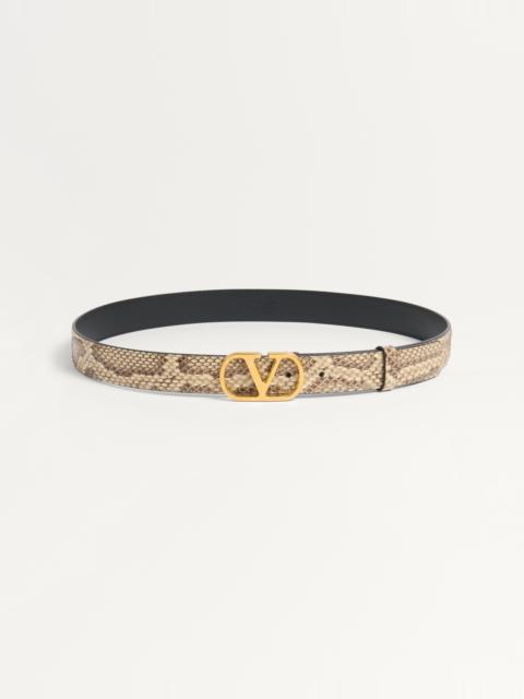 Valentino VLOGO SIGNATURE PYTHON BELT 30 MM