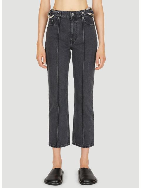 J.W. ANDERSON - Jw Anderson Women Chain Link Slim Fit Jeans
