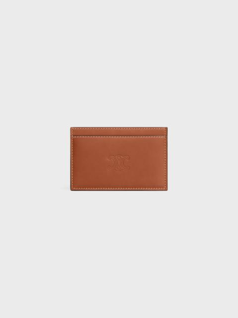 CELINE Card holder in Natural calfskin with triomphe embossed