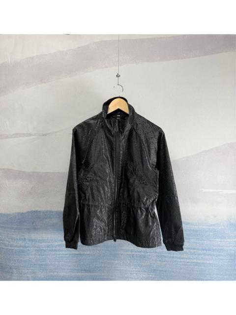 Burberry Burberry Black Nylon Jacket with All-Over Tonal TB Monogram Print