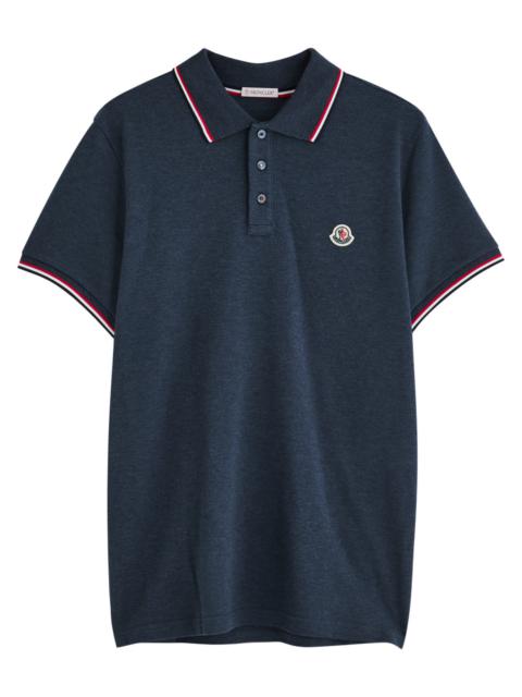 Moncler Moncler Logo-appliquéd Piqué Cotton Polo Shirt